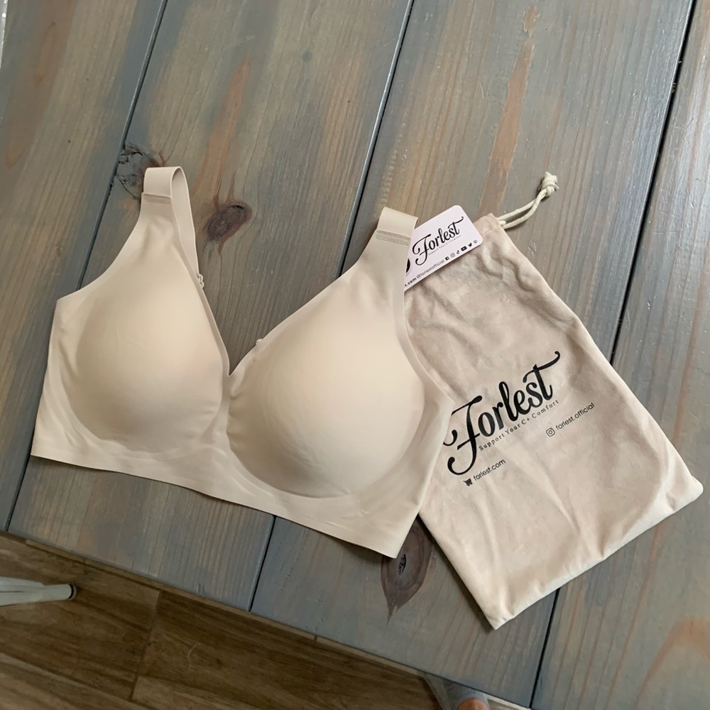NWT Forlest Jelly Gel™ Mabel+ No-wire Bra for Big Boobs Cafe Latte / XL+